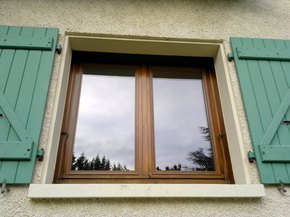 double-vitrage de rénovation sur fenêtres bois exotique